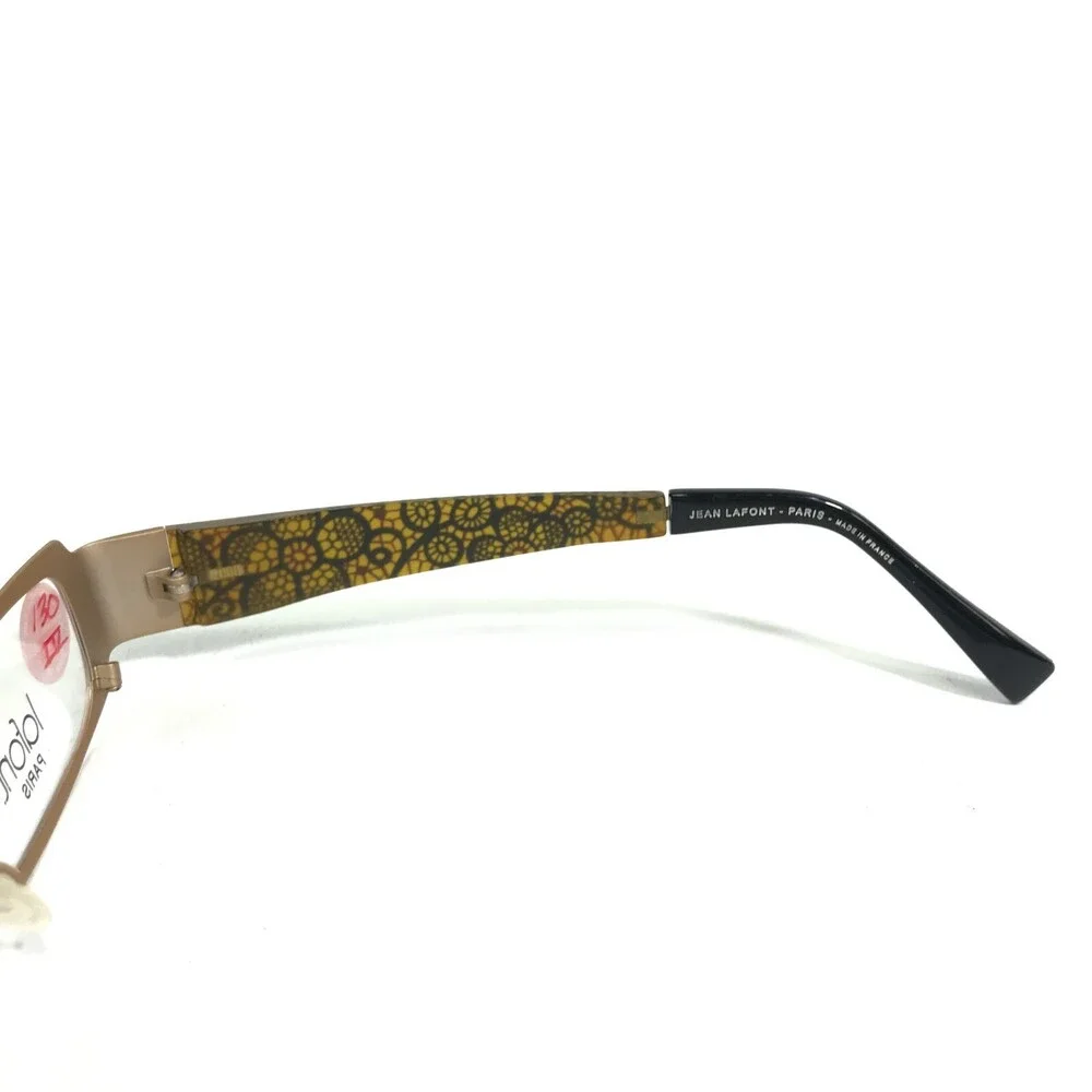 Jean Lafont Eyeglasses Frames ATMOSPHERE 181 Floral Leaves Black Gold 50-17-135
